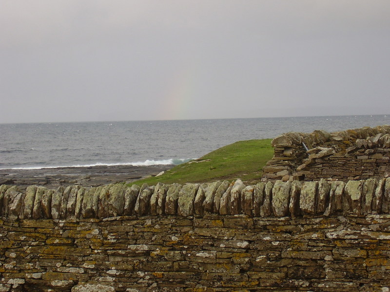 Cemetery rainbow to Dunnett Head